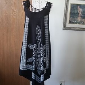 Black handkerchief dress.